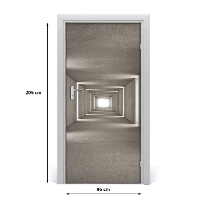 Self-adhesive door sticker Concrete tunnel