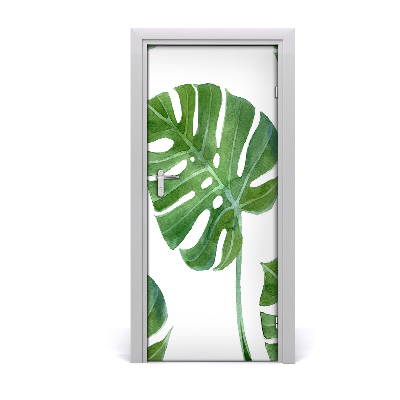 Self-adhesive door wallpaper Monstera