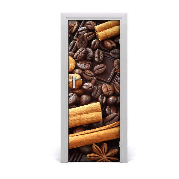 Self-adhesive door sticker Dark chocolate