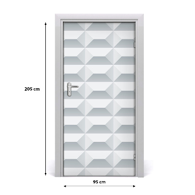 Self-adhesive door sticker Geometric background