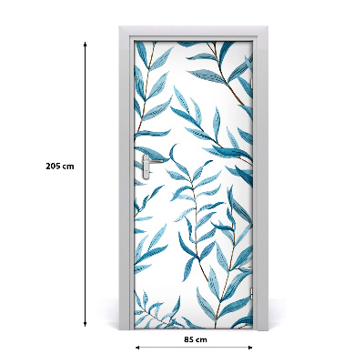 Self-adhesive door wallpaper Leaves