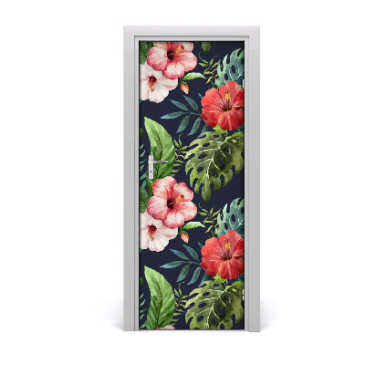 Self-adhesive door veneer Hawaiian pattern