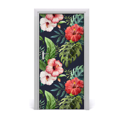 Self-adhesive door veneer Hawaiian pattern