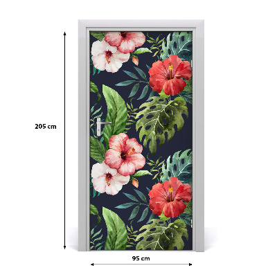 Self-adhesive door veneer Hawaiian pattern