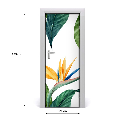 Self-adhesive door veneer Royal strelitzia