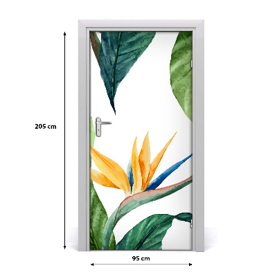 Self-adhesive door veneer Royal strelitzia