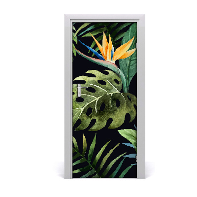 Self-adhesive door veneer Hawaiian pattern