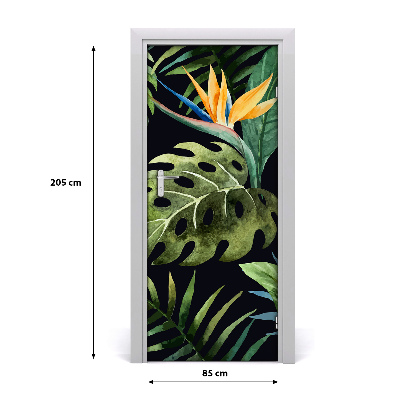 Self-adhesive door veneer Hawaiian pattern