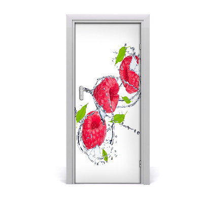 Self-adhesive door sticker Raspberries