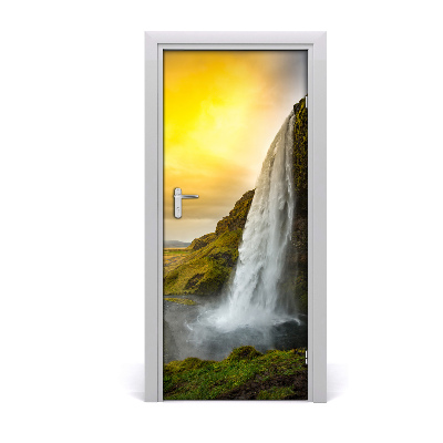 Self-adhesive door wallpaper Home waterfall