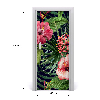 Self-adhesive door veneer Hawaiian pattern