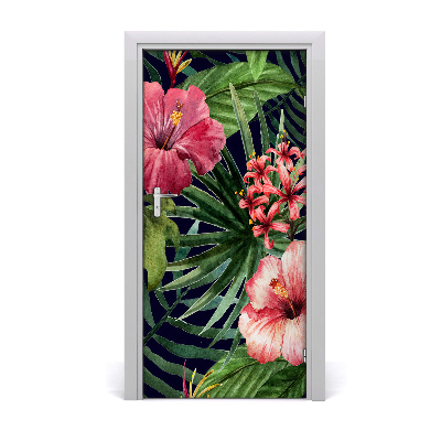 Self-adhesive door veneer Hawaiian pattern