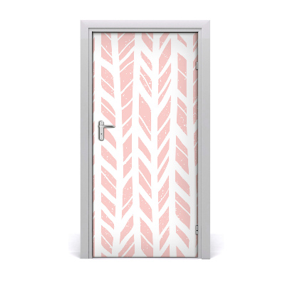 Door wallpaper Herringbone pattern