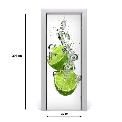 Self-adhesive door sticker Limes