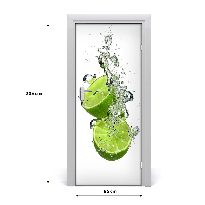 Self-adhesive door sticker Limes