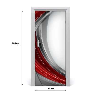 Self-adhesive door sticker Wall waves background