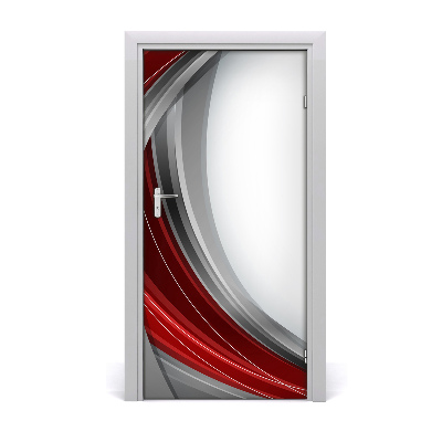 Self-adhesive door sticker Wall waves background