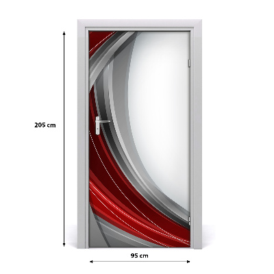 Self-adhesive door sticker Wall waves background