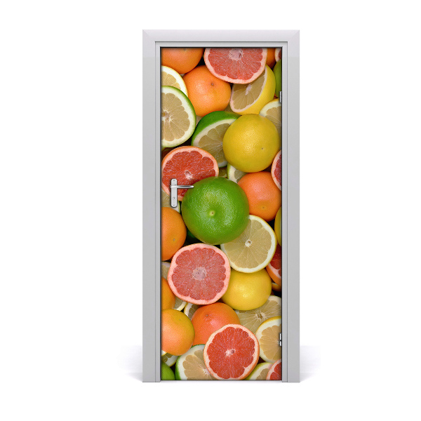 Self-adhesive door sticker Citrus fruits