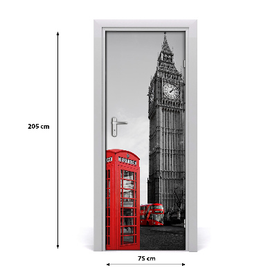 Self-adhesive door wallpaper Big ben london