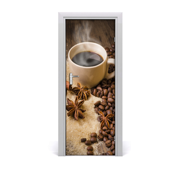 Self-adhesive door sticker Cup of coffee