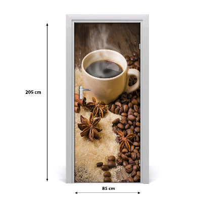 Self-adhesive door sticker Cup of coffee