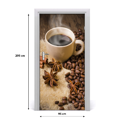 Self-adhesive door sticker Cup of coffee