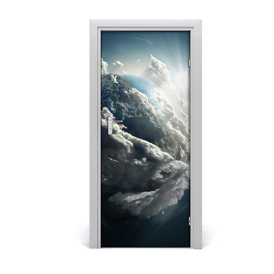 Self-adhesive door wallpaper Planet earth