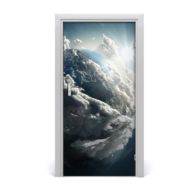 Self-adhesive door wallpaper Planet earth