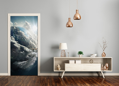 Self-adhesive door wallpaper Planet earth