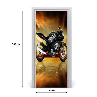 Self-adhesive door wallpaper Sport motorcycle