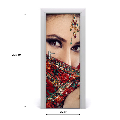 Door wallpaper Indian woman