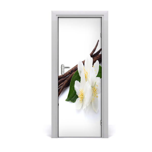 Self-adhesive door sticker Jasmine and vanilla