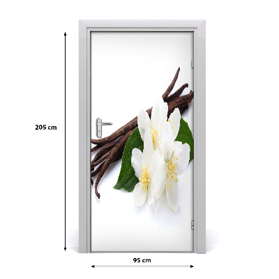 Self-adhesive door sticker Jasmine and vanilla