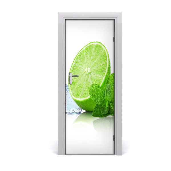 Self-adhesive door sticker Limeka and ice