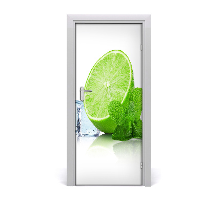 Self-adhesive door sticker Limeka and ice