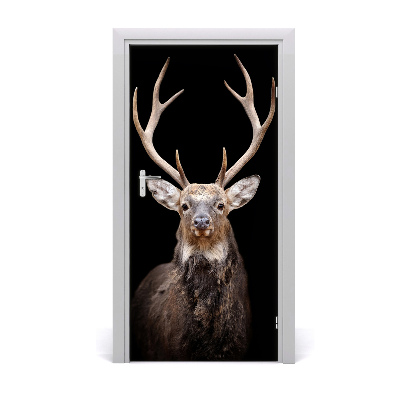 Self-adhesive door sticker The wall of deer