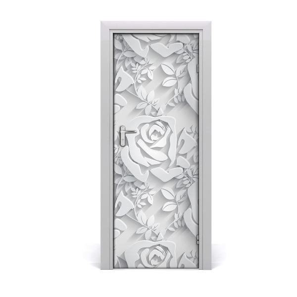 Self-adhesive door wallpaper Roses