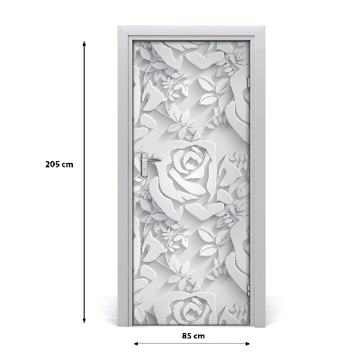 Self-adhesive door wallpaper Roses