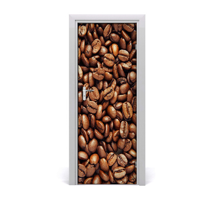 Self-adhesive door sticker Coffee beans