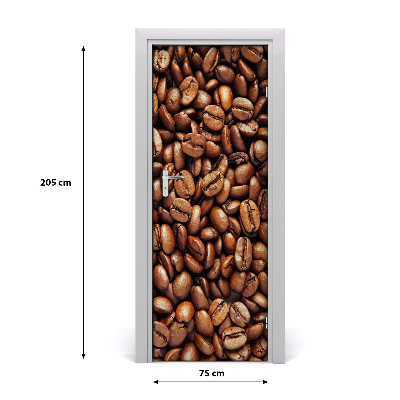 Self-adhesive door sticker Coffee beans