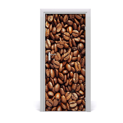 Self-adhesive door sticker Coffee beans