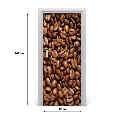 Self-adhesive door sticker Coffee beans