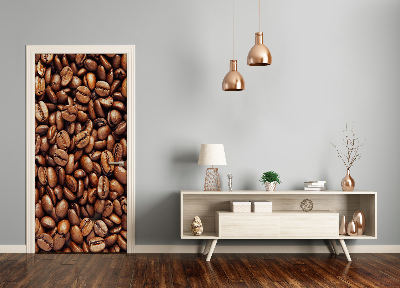 Self-adhesive door sticker Coffee beans