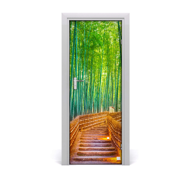 Self-adhesive door wallpaper Bamboo forest