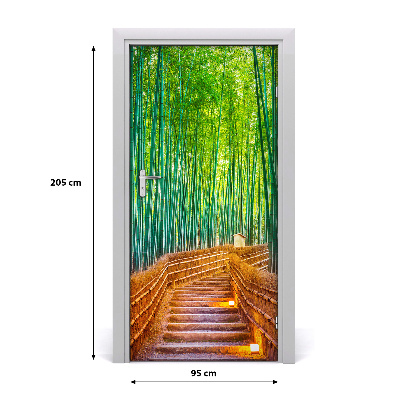 Self-adhesive door wallpaper Bamboo forest