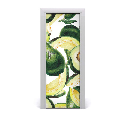 Self-adhesive door sticker An avocado