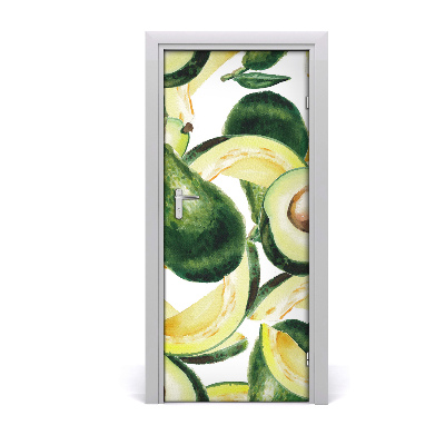 Self-adhesive door sticker An avocado