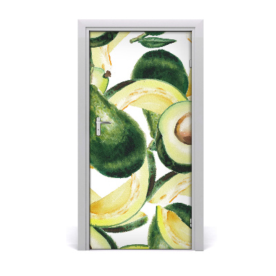 Self-adhesive door sticker An avocado