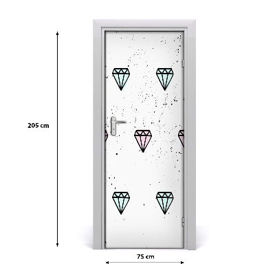 Door wallpaper Home diamonds